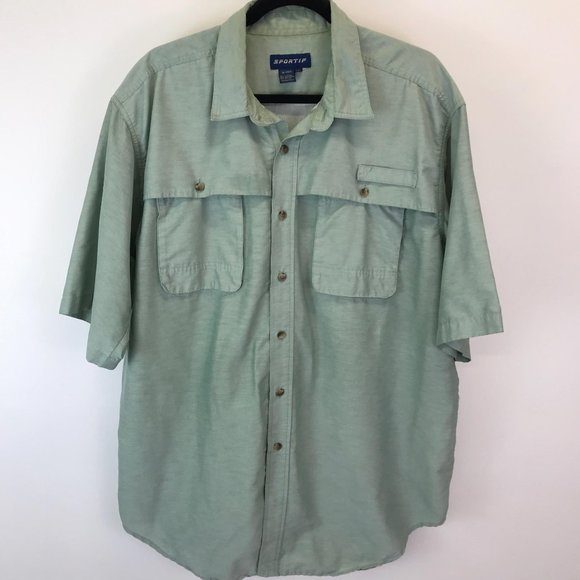 Sportif Other - Sportif Men’s Athletic  Button Front Shirt XL